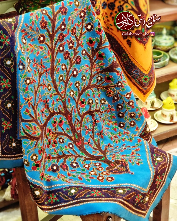 رومیزی پته طرح درخت زندگی