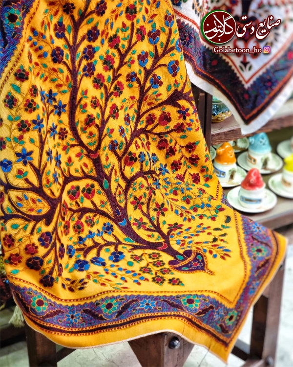 رومیزی پته طرح درخت زندگی