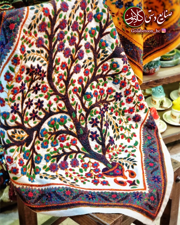 رومیزی پته طرح درخت زندگی